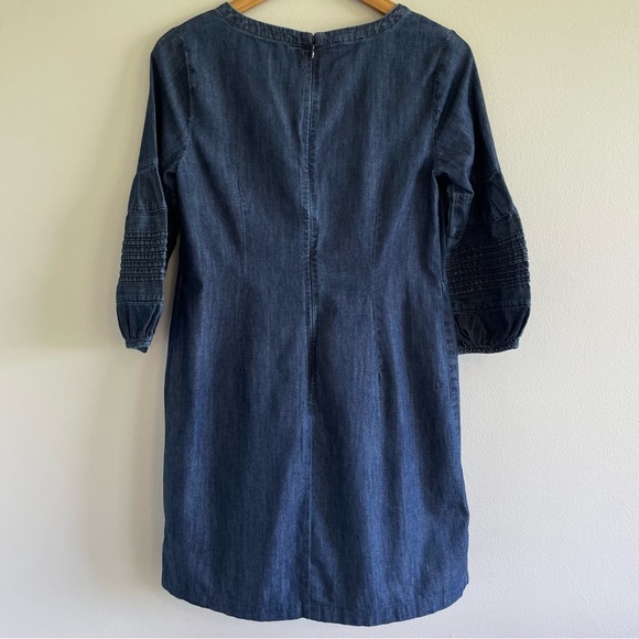 Talbots Women's Denim Dress 3/4 Length Sleeves Size 2P - Picture 3 of 11